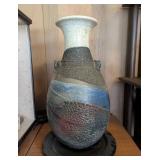 EBE027 - large Raku Vase With Handles