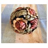 EBE037 - Ceramic Rose Ball Floral Sphere 