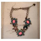EBE129 - Betsey Johnson Shell Shocked Turtle Fish Starfish With Bling Statement Necklace