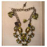 EBE131 - Betsey Johnson Mint Multi Stone Statement Necklace