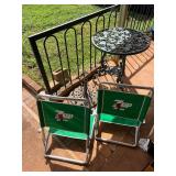 EBE277 Cast Iron Cafe Table With Umbrella Stand 