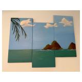 PHS017 Tri-Canvas Painting of Moku Nui and Moku Iki
