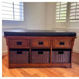 PHS024 Wood Entryway Bench/ Storage 