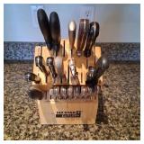 PHS046 - Wood Block Kitchens Knife Set