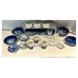 PHS072 Blue And White China And Dishes 