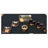 JYR002 Lot of Seven Signed Pottery Pieces - Local Artist "Diane"