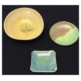 JYR017 Ceramic Leaf Motif Serving Bowl, Plates - For Display or Entertaining!