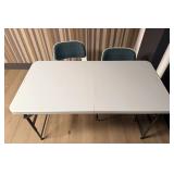 WGG042 Foldable Table with Office Chairs 