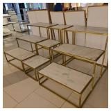 WGG051 Collection Of Marble and Steel Display Stands (3)