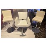 WGG086 (2) Adjustable Stools & (1) Barber Chair 