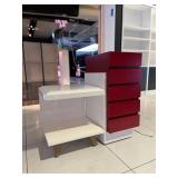 WGG088 Red & White Side Table & Night Stand
