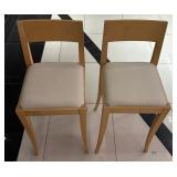 WGG093 (2) Stools w/ Wooden Legs