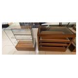 WGG122 Pair of Glass & Wooden Display Cabinets 