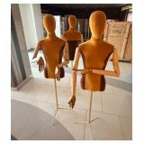 WGG156 (3) Fabric & Wooden Female Mannequins 