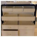 WGG172 White Wood Dresser With A Black Frame 