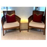 WGG182 Modern Living Room Chairs W/ Cube Foot Stool