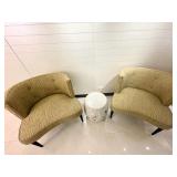 WGG187 Accent Chairs With Ceramic Stool