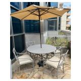 WGG204 Outdoor Table, Chairs, And Umbrella 