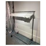 WGG212 Rolling Clothes Rack With Wood Hangers 
