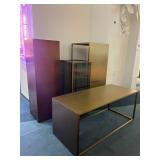 WGG283 Gold-Colored Metal Modular Display Tables
