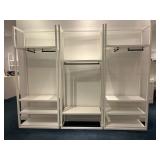 WGG295 Modern White Shelves With Pipe Hanger Racks