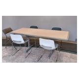 WGG319 School or Office Multimedia Collaborative Table & 5 Chairs