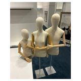 WGG329 Three Mannequins With Adjustable Stands 