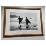 WGG358 Framed Black & White Surf Photography