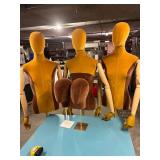 WGG593 Three Mannequins & Two Display Heads With Stands 
