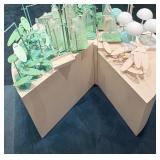 WGG638 Mystery Lot Of Home decor items And 4 Triangular Tables 