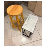 WGG733 Modern Coffee Table with Wooden Stool Bundle 