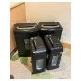 WGG735 Set Of Four Shredders (Paper, CD’s, And Credit Cards)