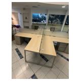 WGG748 Set of Six L-Shaped Modular Desks