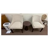 WGG750 (2) Studded Chairs, End Tables, Air Purifier 