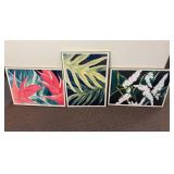 WGG752 Set of Three Framed Floral Prints