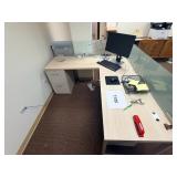 WGG753 L-Shaped Desk + Mini Filing Cabinet 