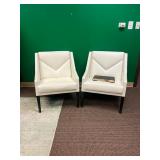 WGG754 Beautiful Mid-century Modern Style Leather Chairs