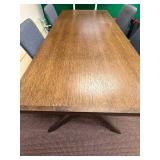 WGG757 Executive Wood Desk with (4) Fabric lined chairs 