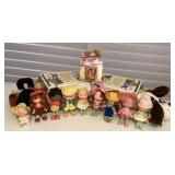 MMC037 Vintage Strawberry Shortcake Dolls, Monchhichi Figure & Pound Puppies
