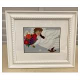 MMC091 Framed Picture Of An Angel With A Haku Lei By Rosalie Prussing 