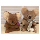 MMC099 Two Vintage Kangaroo Fur Koalas 