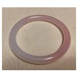 MMC114 Pink & White Jade Bangle Bracelet 