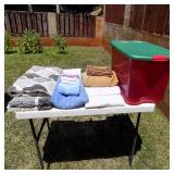 MFT008 Container of Linens and Runners