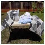 MFT009 Basket of Linens and Rugs