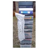 MFT044 Office Supplies with Tall Plastic Shelf w/ Drawers