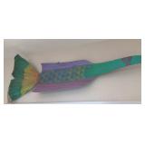 KKS017 Hand Painted Palm Frond Wall Hanging