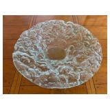 KKS035 - large vintage iridescent Opalescent Art Glass Oyster-shaped Centerpiece 