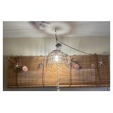 KKS063 - Seashell bamboo window cover + woven light Set 