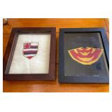KKS075 - Framed Vintage Embroidered Hawaiian Flag & Chief’s Ali
