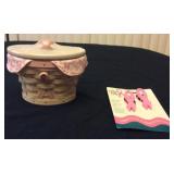 JYR001 New Longaberger Breast Cancer Basket & Clips